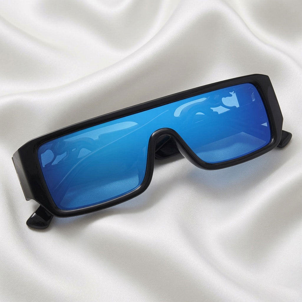Specsnex x Nexus | Unilens Sunglasses | Black Glossy TR90 Frame | Blue Mirror 100% UV Lens