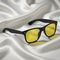 Specsnex x Legacy | Wayfarer Sunglasses | Black Rubber Coated TR90 Frame | Night Vision 100% UV Lenses