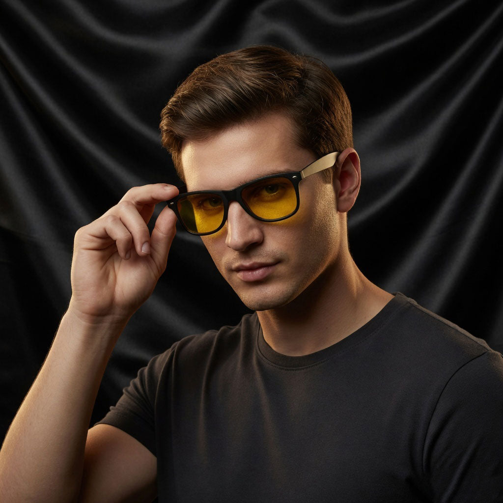 Specsnex x Legacy | Wayfarer Sunglasses | Black Rubber Coated TR90 Frame | Night Vision 100% UV Lenses