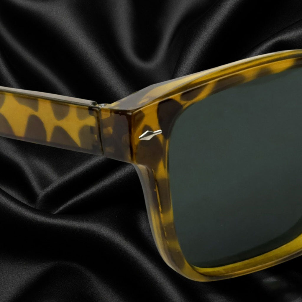 Specsnex x Thicker | Glossy Square Sunglasses | Leopard Print TR90 Frame | 100% UV Protection