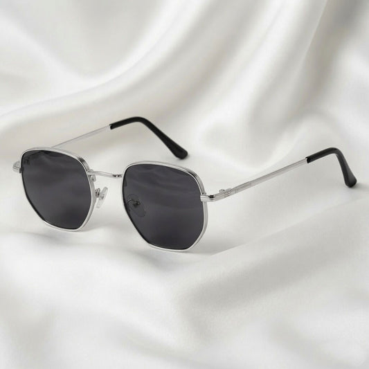Specsnex x Orbit | Round Metal Sunglasses | Silver Frame | 100% UV Protection