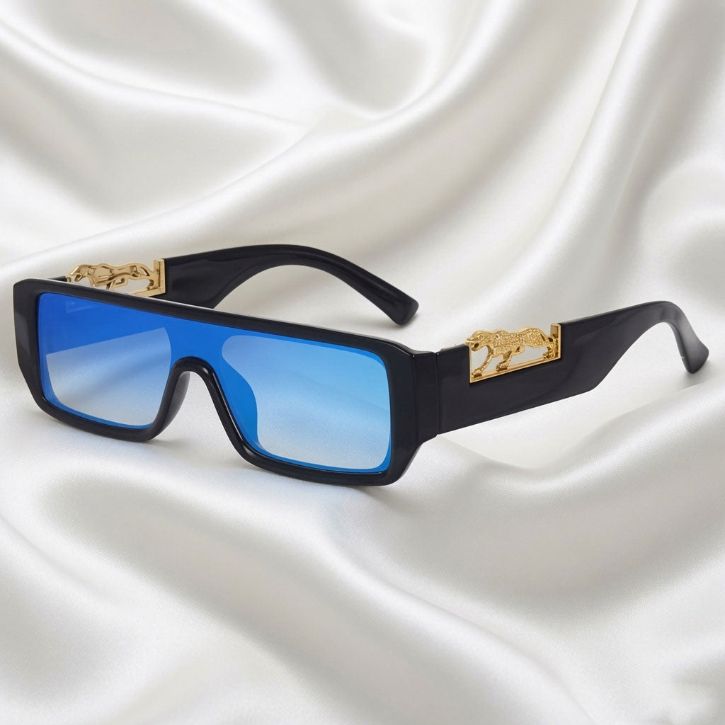 Specsnex x Nexus | Unilens Sunglasses | Black Glossy TR90 Frame | Blue Mirror 100% UV Lens