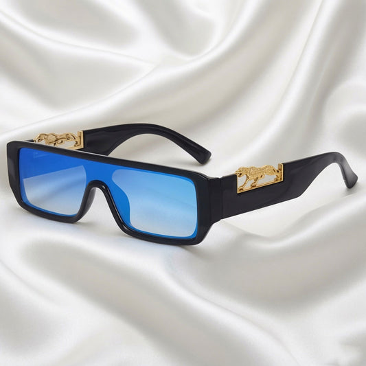 Specsnex x Nexus | Unilens Sunglasses | Black Glossy TR90 Frame | Blue Mirror 100% UV Lens