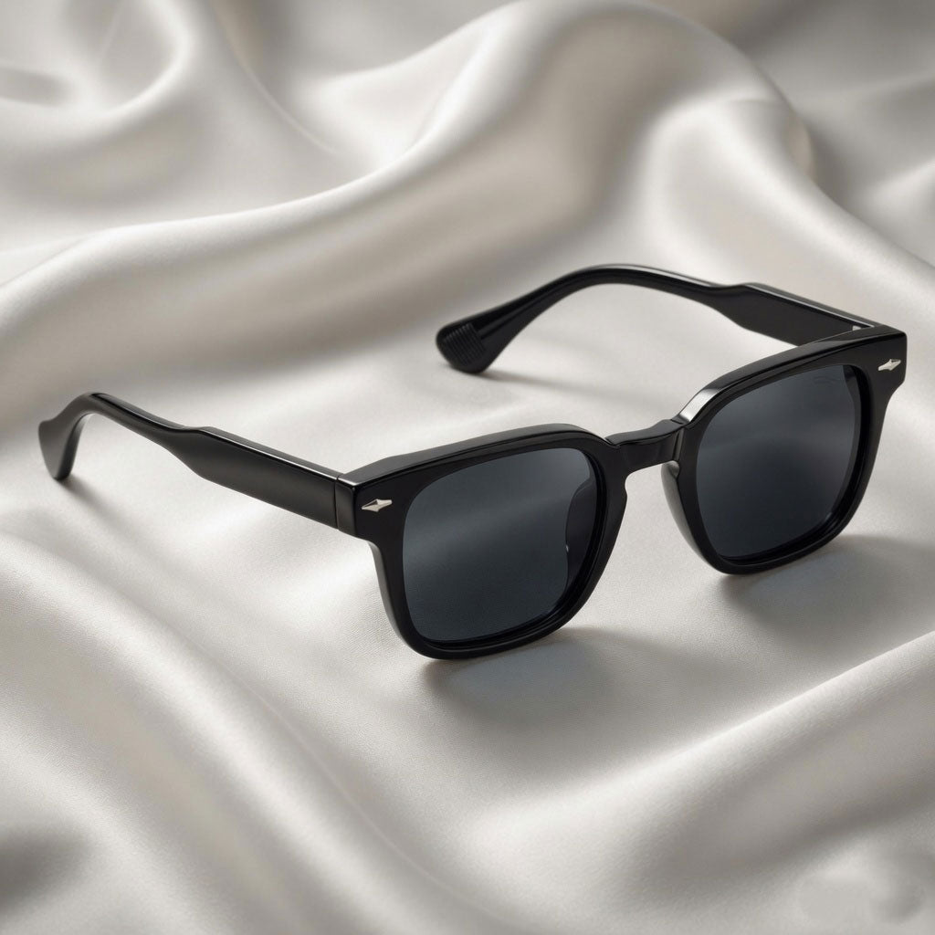 Specsnex x Thicker | Glossy Square Sunglasses | Full Black TR90 Frame | 100% UV Protection