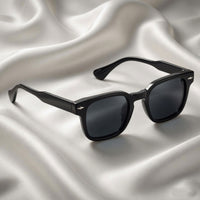 Specsnex x Thicker | Glossy Square Sunglasses | Full Black TR90 Frame | 100% UV Protection