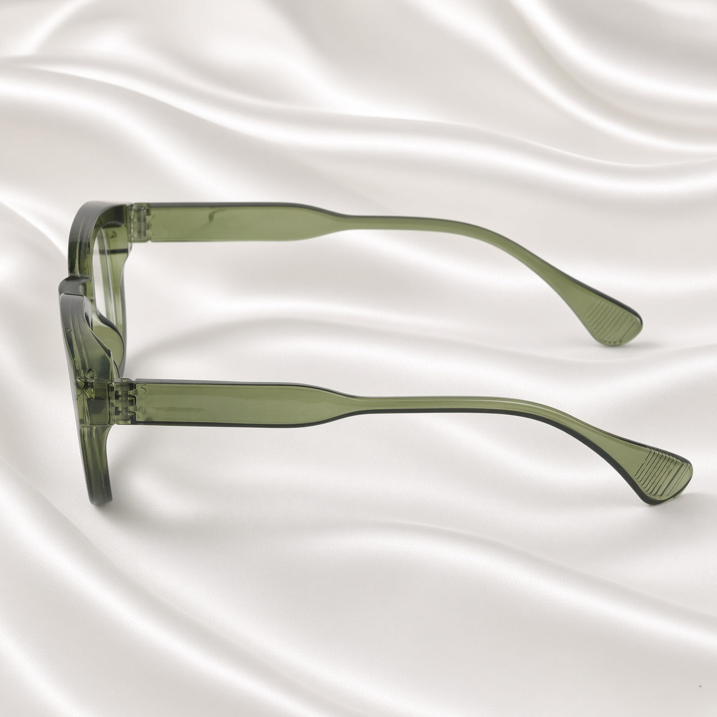 Specsnex x NOVA| Glossy Round Glasses | OLIVE TR90 Frame | Clear 100% UV Lenses
