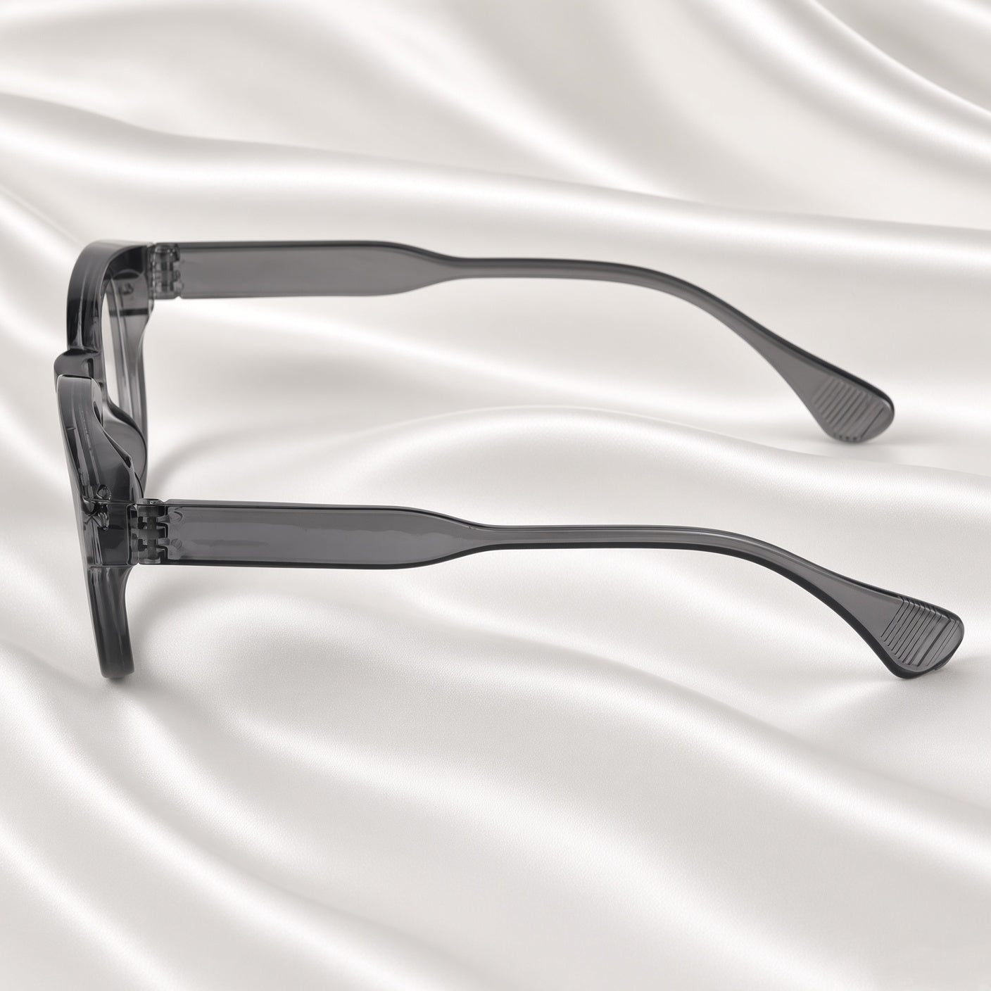 Specsnex x NOVA| Glossy Round Glasses | DARK GREY TR90 Frame | Clear 100% UV Lenses