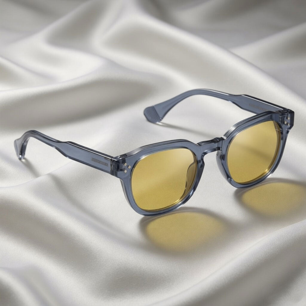 Specsnex x Robust | Glossy Round Sunglasses | Grey TR90 Frame | Night Vision 100% UV Lenses