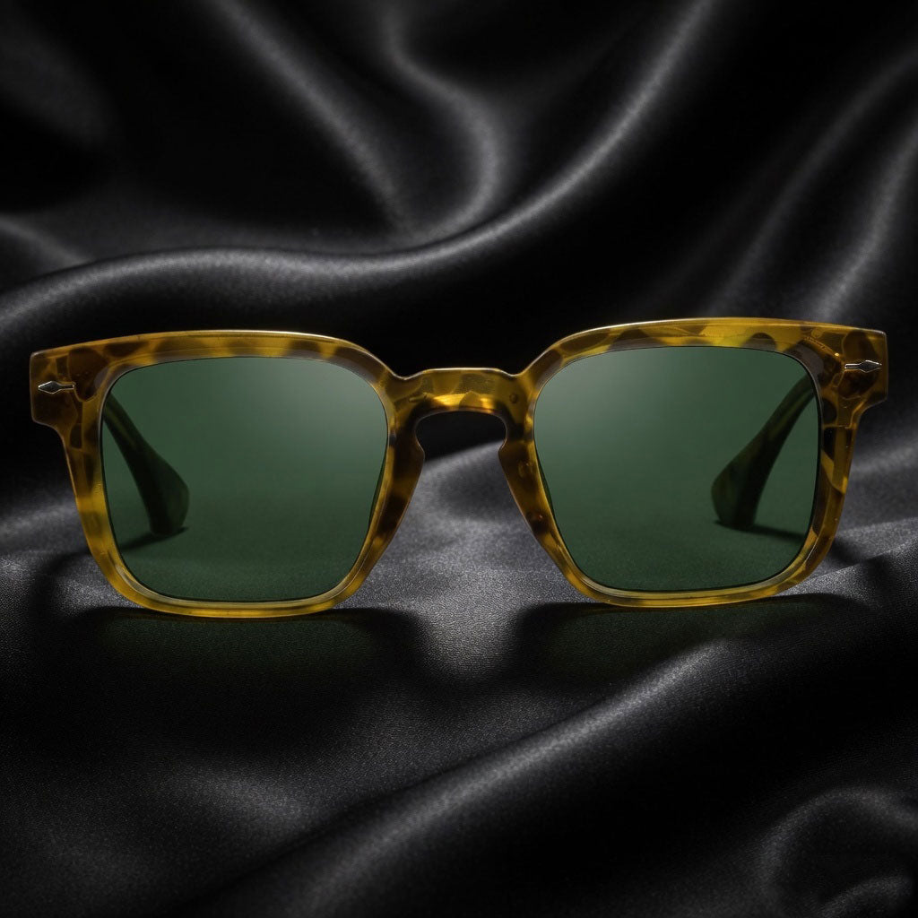 Specsnex x Thicker | Glossy Square Sunglasses | Leopard Print TR90 Frame | 100% UV Protection
