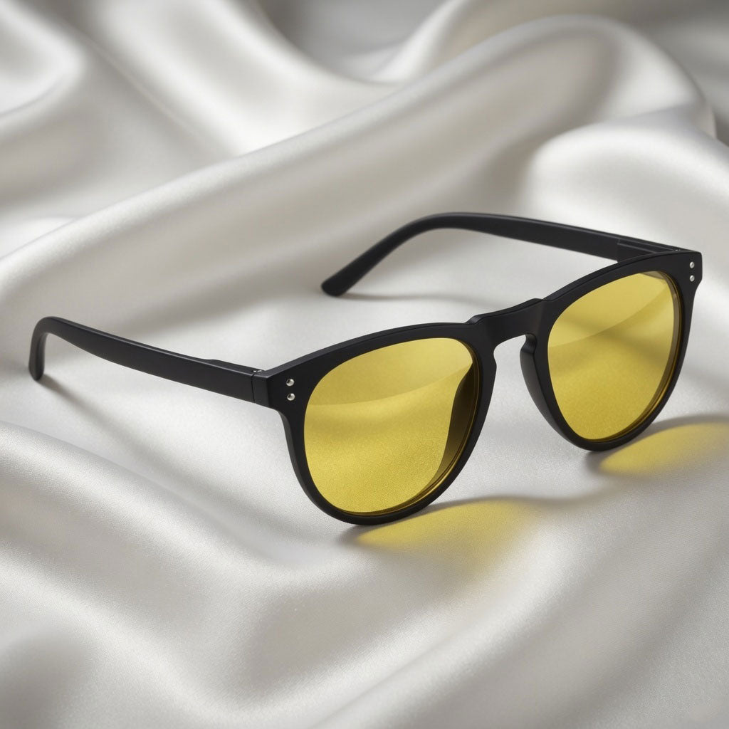 Specsnex x Oslo | Round Sunglasses | Black Rubber Coated TR90 Frame | Night Vision 100% UV Lenses