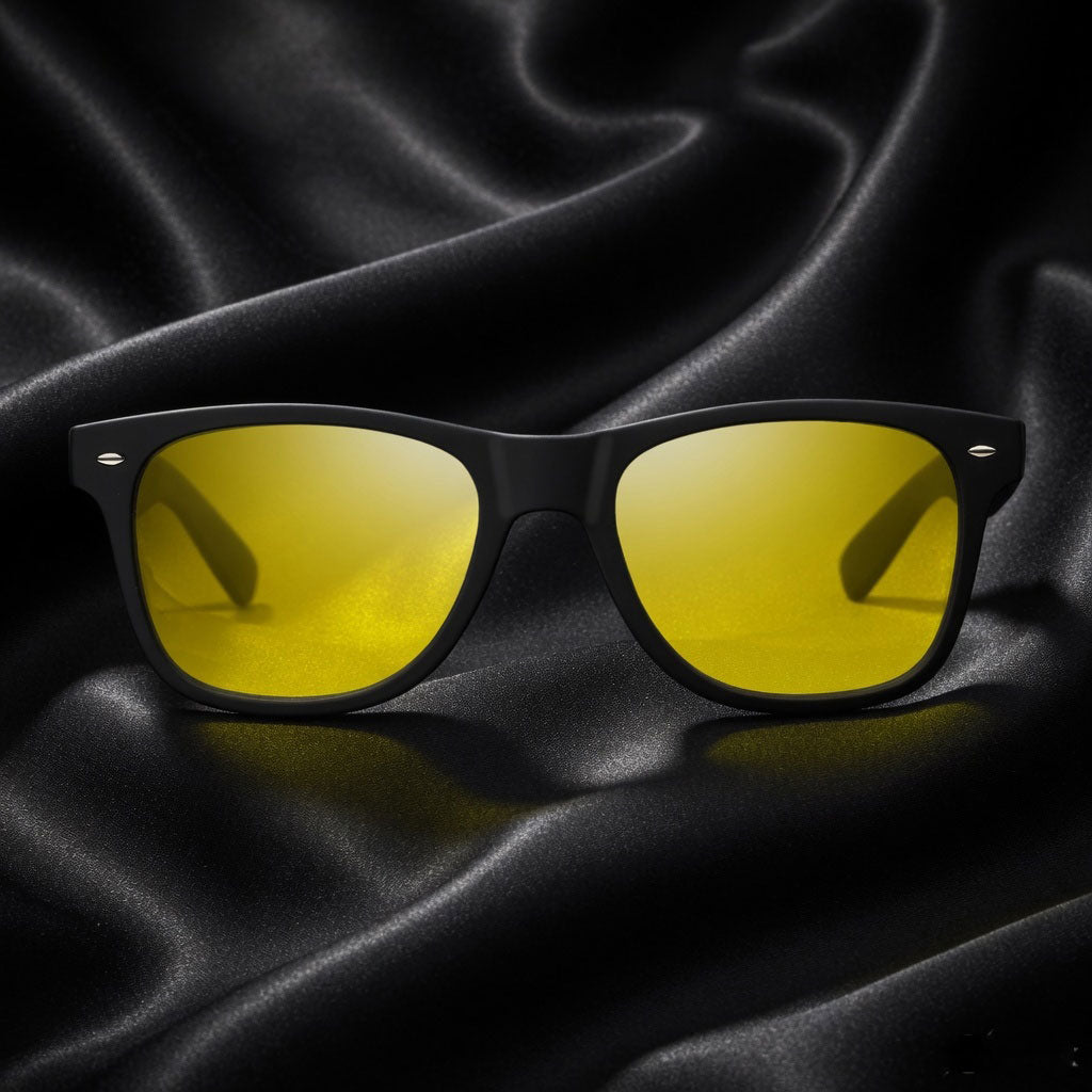 Specsnex x Legacy | Wayfarer Sunglasses | Black Rubber Coated TR90 Frame | Night Vision 100% UV Lenses