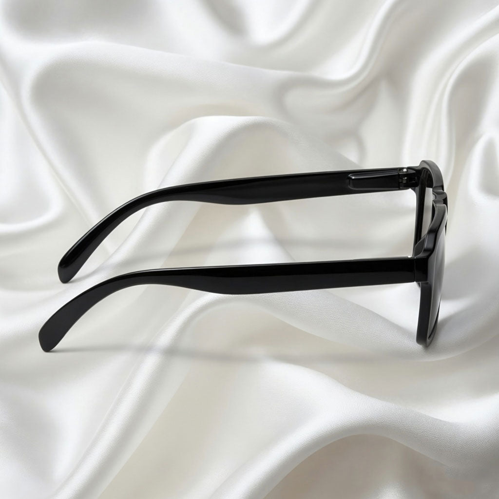 Specsnex x Vinto | Rectangle Sunglasses | Full Black Rubber Coated TR90 Frame | 100% UV Protection