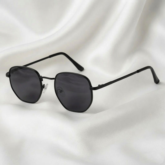 Specsnex x Orbit | Round Metal Sunglasses | Black Frame | 100% UV Protection