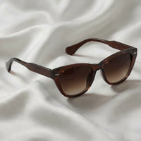 Specsnex x Lumina | Cat-Eye Sunglasses | Translucent Dark Brown TR90 Frame | Brown 100% UV Lenses