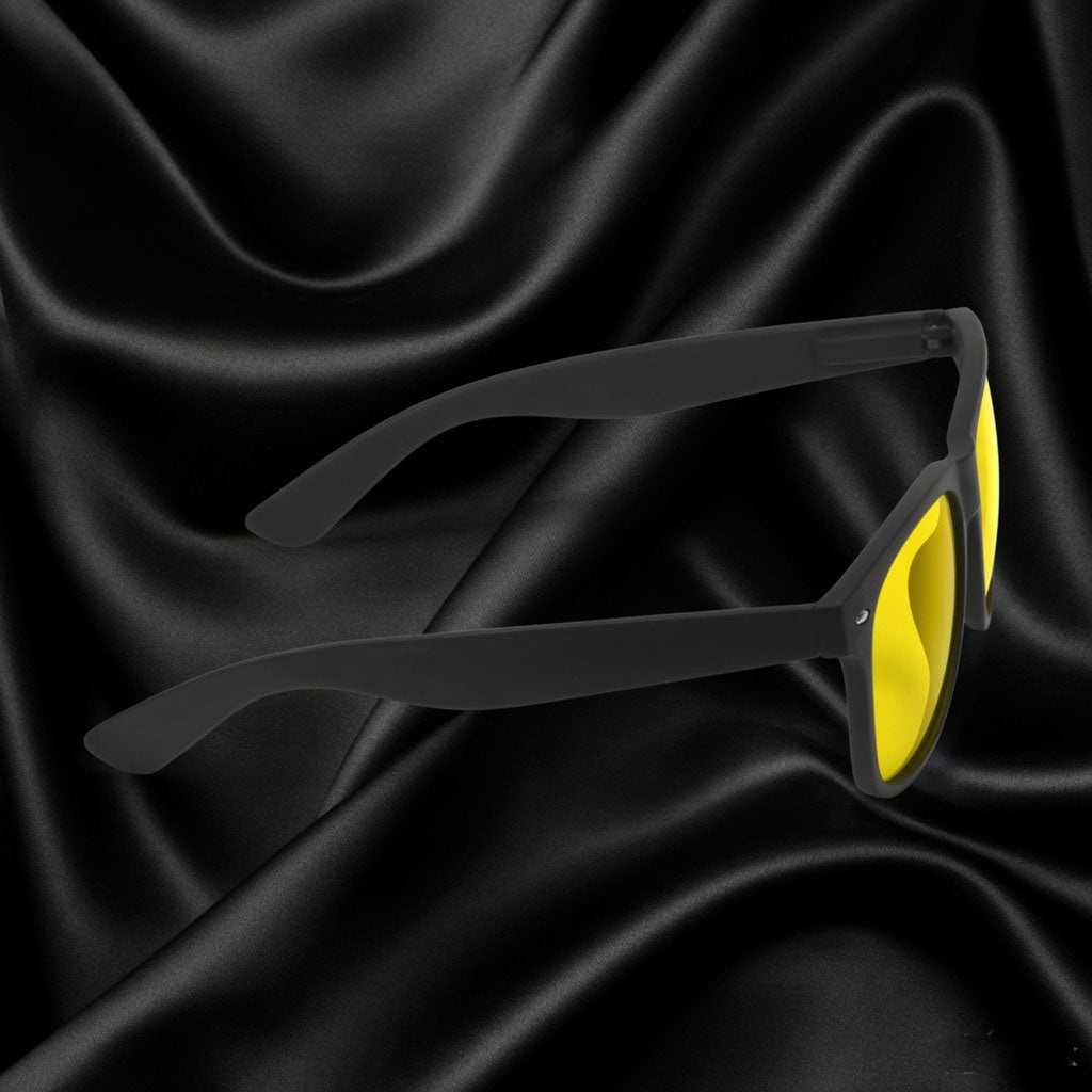 Specsnex x Legacy | Wayfarer Sunglasses | Black Rubber Coated TR90 Frame | Night Vision 100% UV Lenses