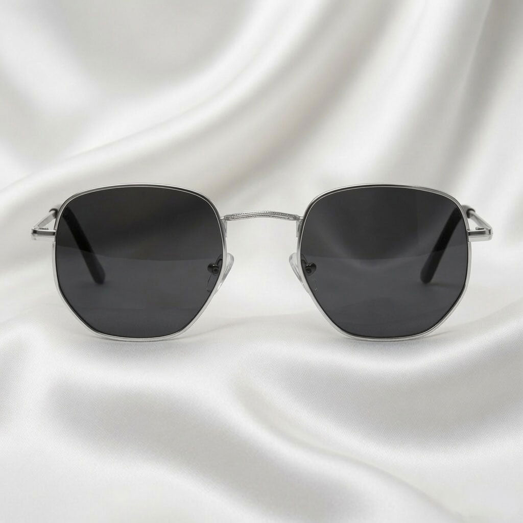 Specsnex x Orbit | Round Metal Sunglasses | Silver Frame | 100% UV Protection