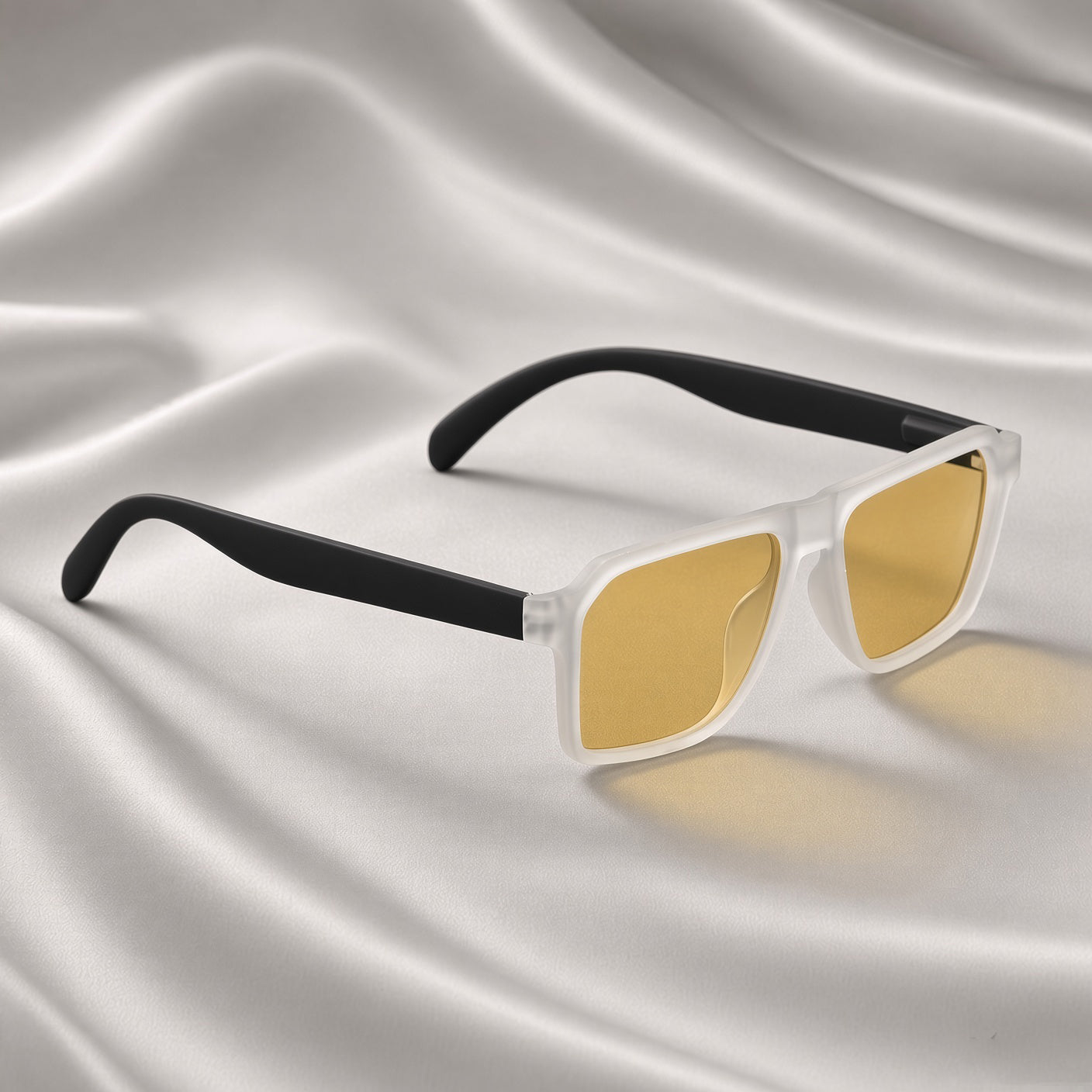 Specsnex x Vinto | Rectangle Sunglasses | Gray Rubber Coated TR90 Frame | Night Vision 100% UV Lenses
