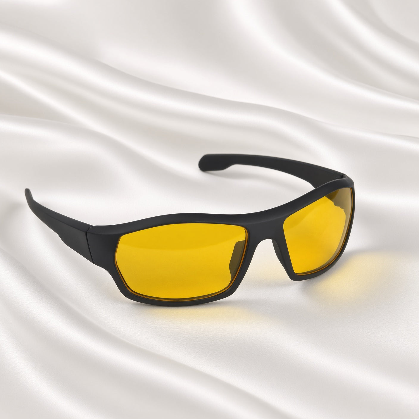 Specsnex x CHASING | Wrap Around Sports Sunglasses | Black Rubber Coated TR90 Frame |Night Vision 100% UV Lenses
