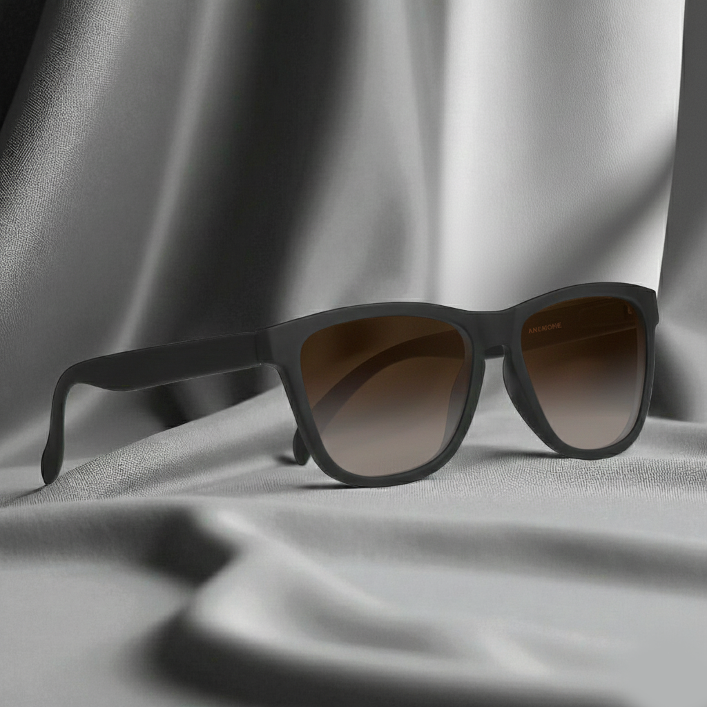 Specsnex x Catly | Cat-Eye Sunglasses | Black Rubber Coated TR90 Frame | Brown 100% UV Lenses