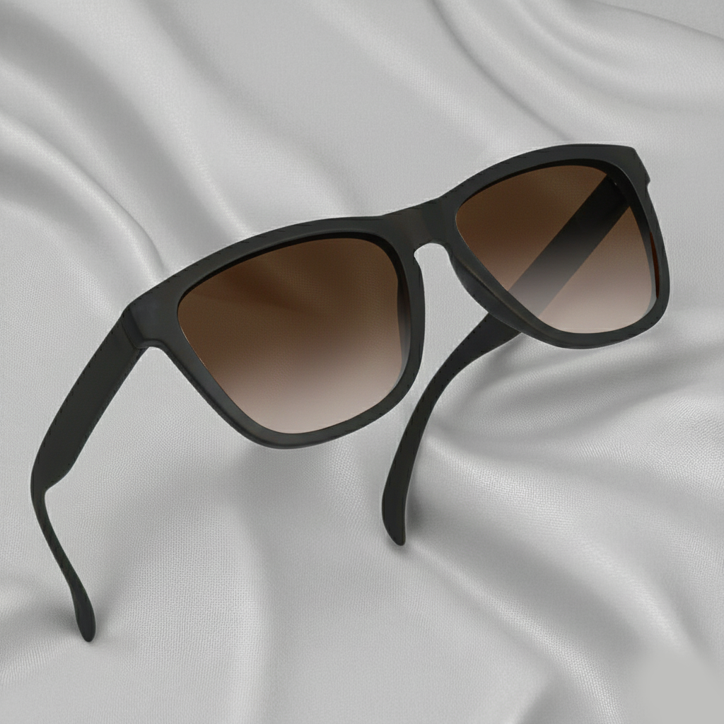 Specsnex x Catly | Cat-Eye Sunglasses | Black Rubber Coated TR90 Frame | Brown 100% UV Lenses