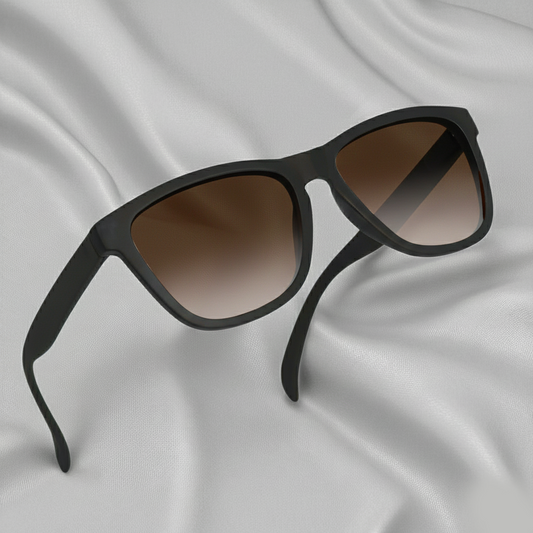 Specsnex x Catly | Cat-Eye Sunglasses | Black Rubber Coated TR90 Frame | Brown 100% UV Lenses