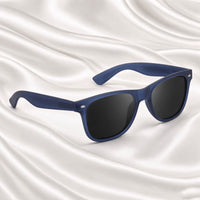 Specsnex x Legacy | Square Sunglasses | Translucent Navy Blue Rubber Coated TR90 Frame | 100% UV Protection