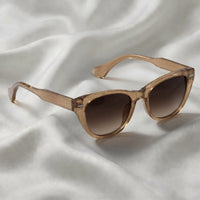 Specsnex x Lumina | Cat-Eye Sunglasses | Translucent Light Brown TR90 Frame | Brown 100% UV Lenses
