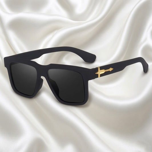 Specsnex x Striker | Square Sunglasses | Black Rubber Coated TR90 Frame | 100% UV Protection